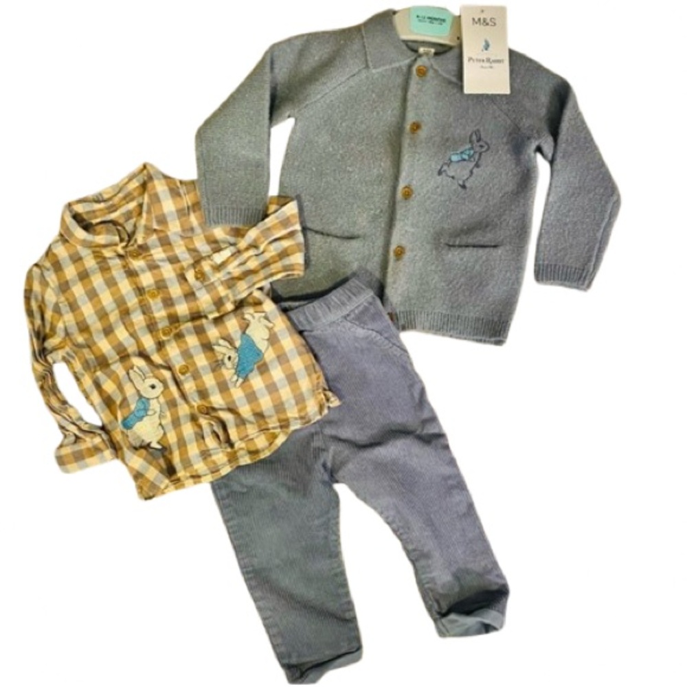 NWT Peter Rabbit clothes by Marks & Spencer, size 9-12 months, Matching set